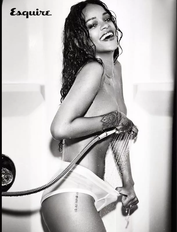 Rihanna Esquire shoot 2014 topless