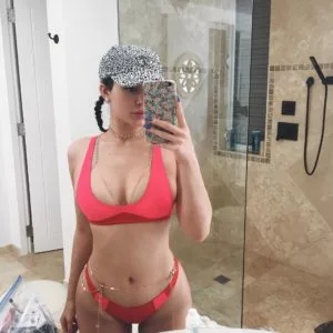 Kylie Jenner Showing Off That Ass in Red Thong Bikini