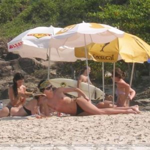 Charlize Theron caught on the beach
