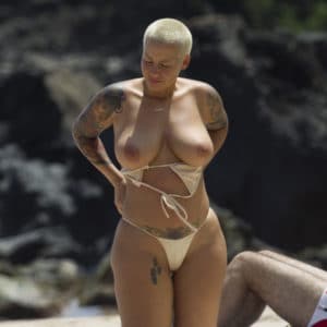 Amber Rose topless