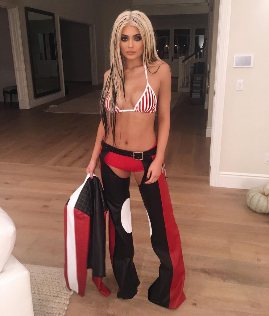 Kylie Jenner as Xtina for Halloween