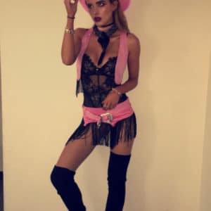 sexy bella thorne in hot cowgirl outfit