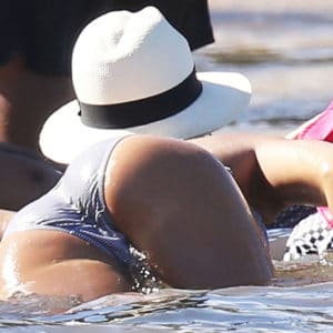 Jessica Alba bikini bent over