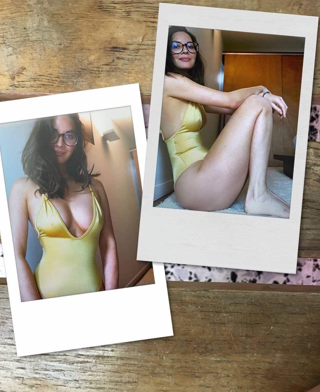 Olivia Munn sexy polaroid