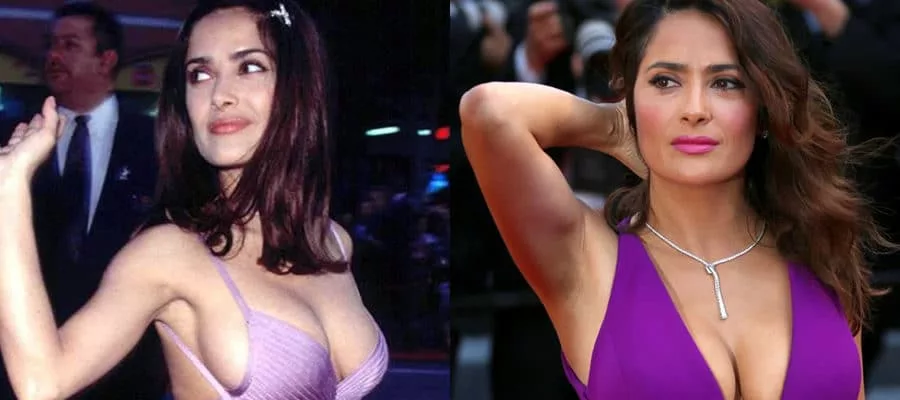 Salma Hayek young and old