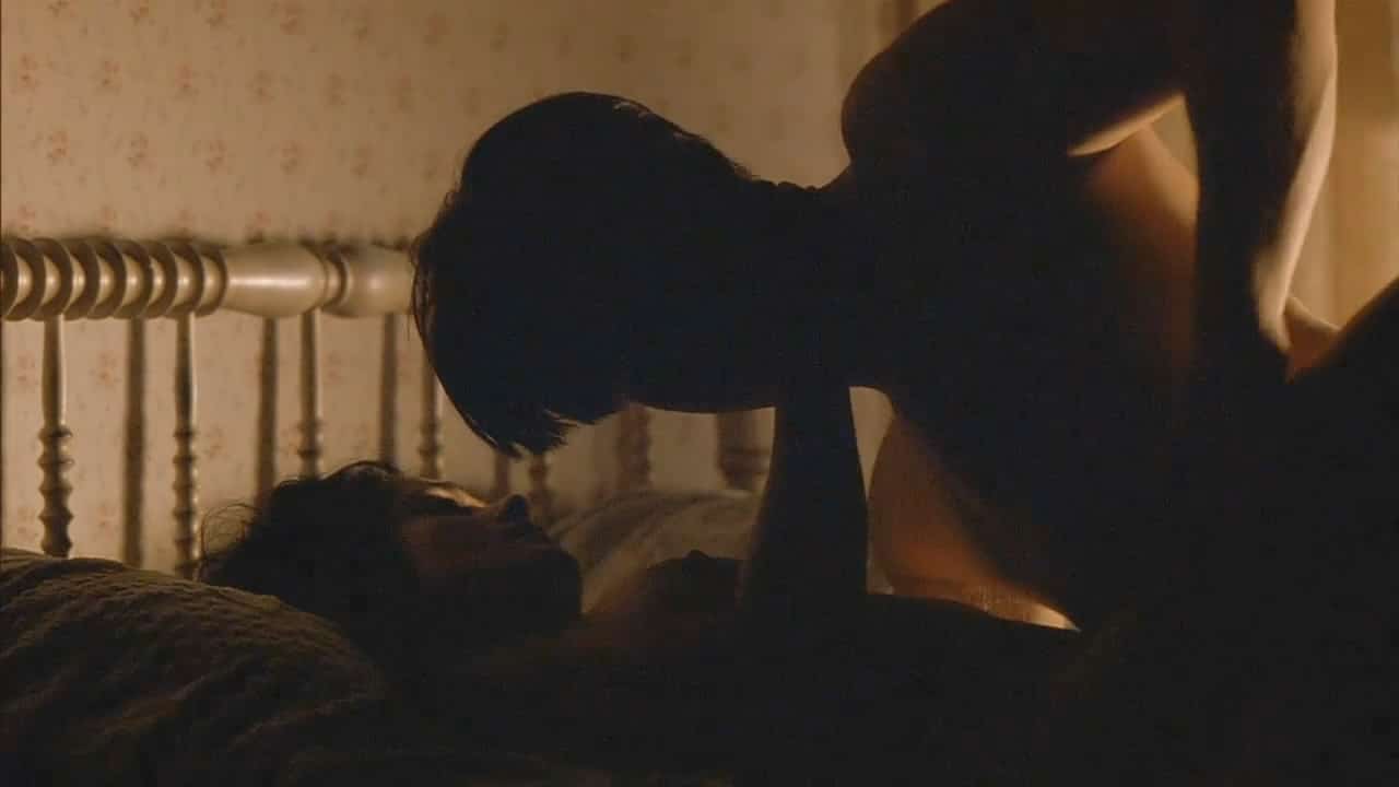 Salma's tits exposed in sex scene
