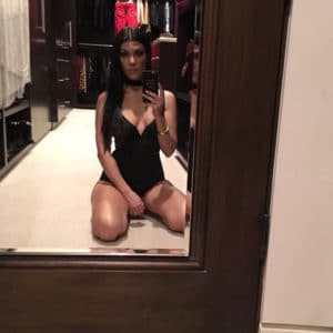 selfie pic of kourtney kardashian in a sexy lingerie looking fucking hot