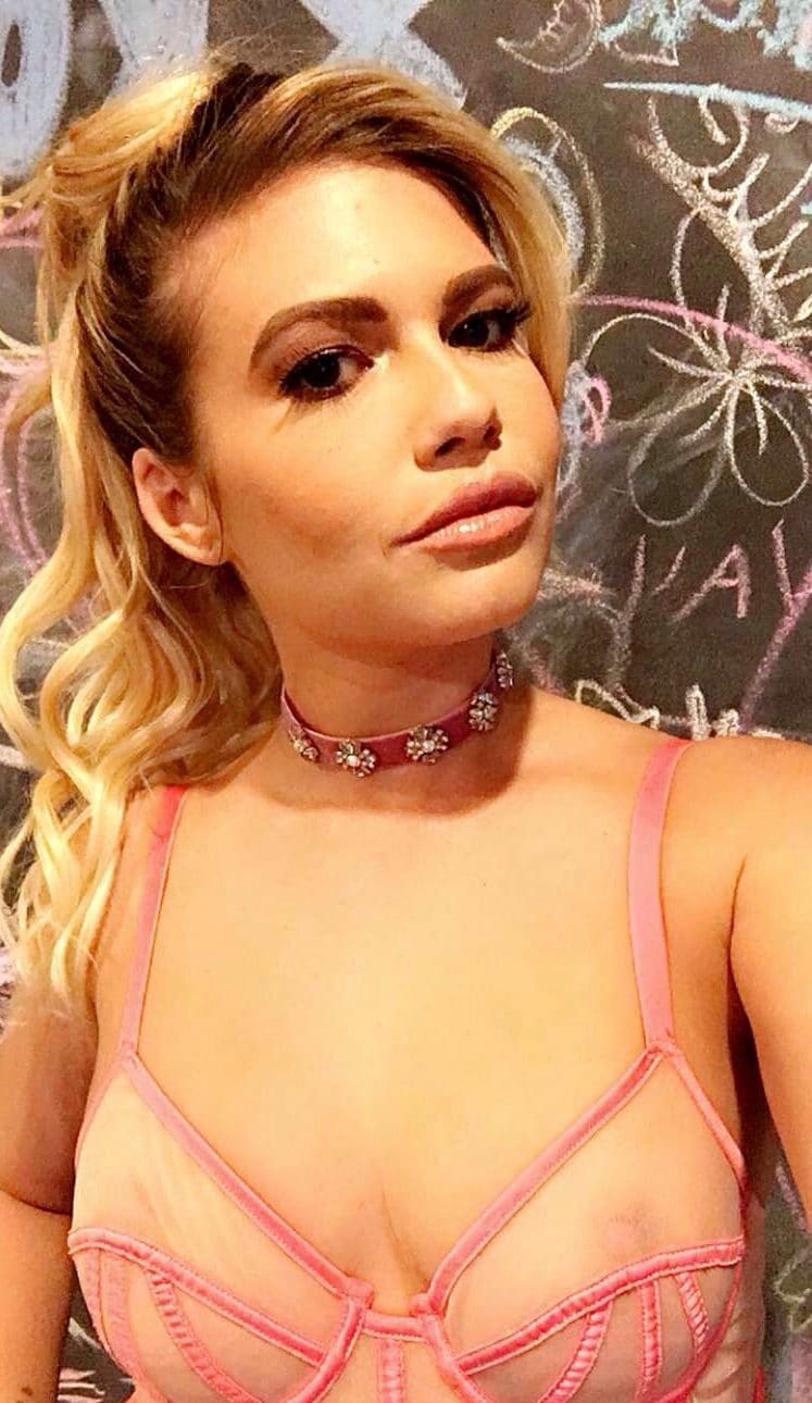 fantasy factory chanel west coast showing her nipples in pink top selfie