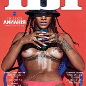 Rihanna boobs show
