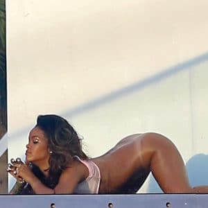 Rihanna all fours bending over