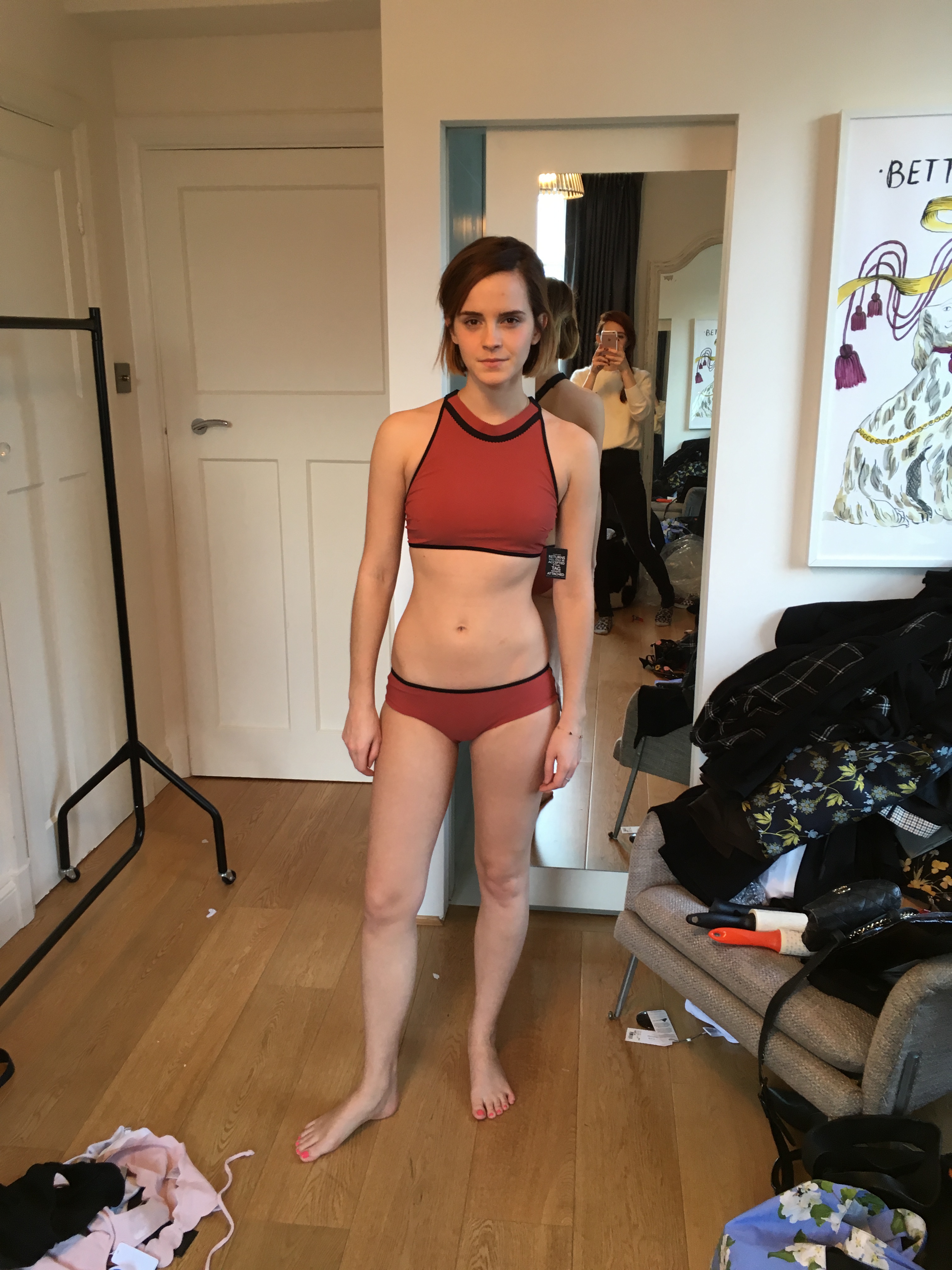 Emma Watson nude stomach image