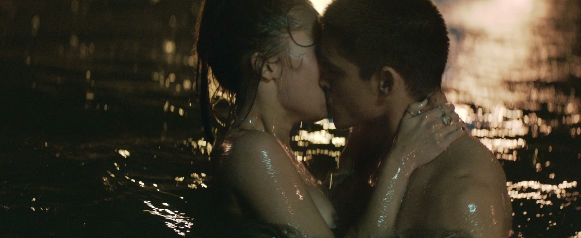 Alicia Vikander topless and wet