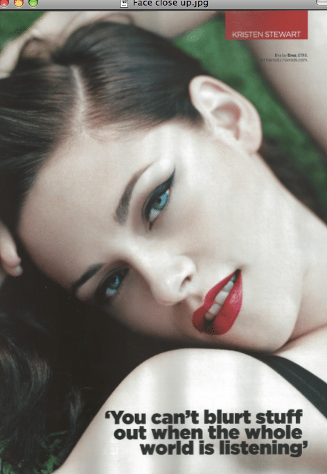 Kristen Stewart magazine photo