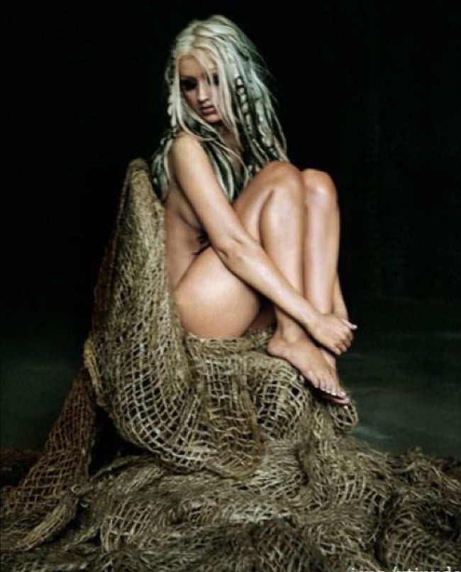 Christina Aguilera braless